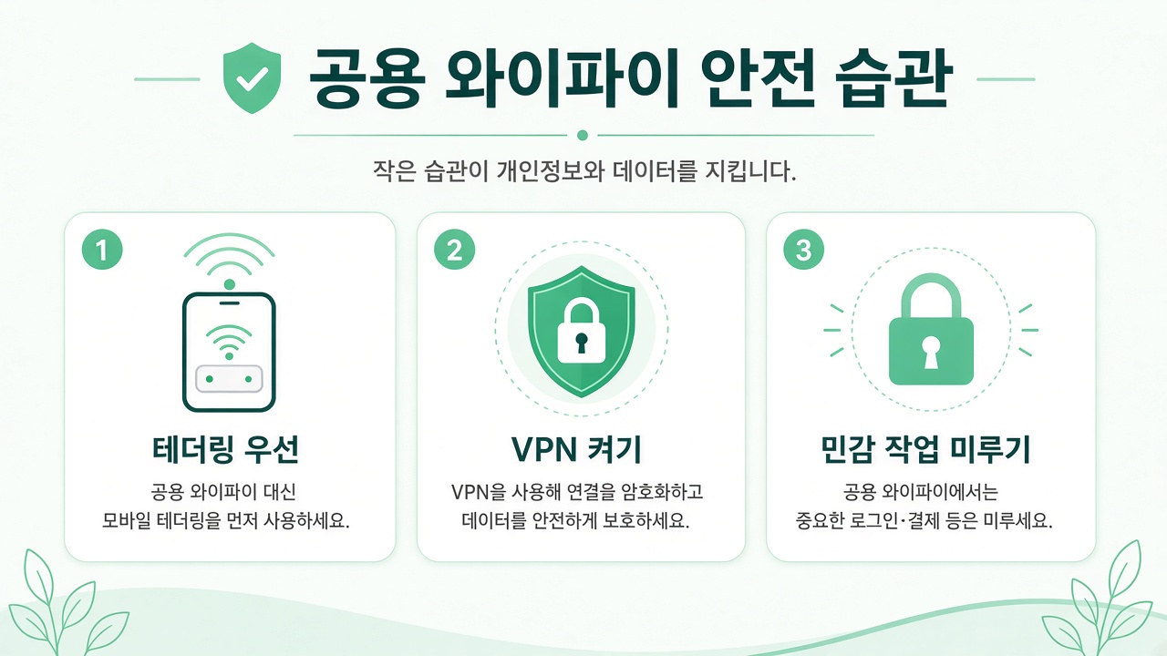 공용 와이파이 안전 습관