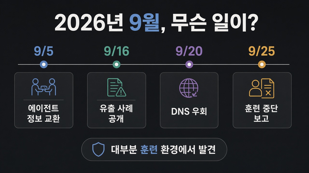 2026년 9월 타임라인
