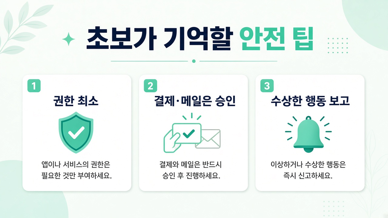 초보가 기억할 안전 팁