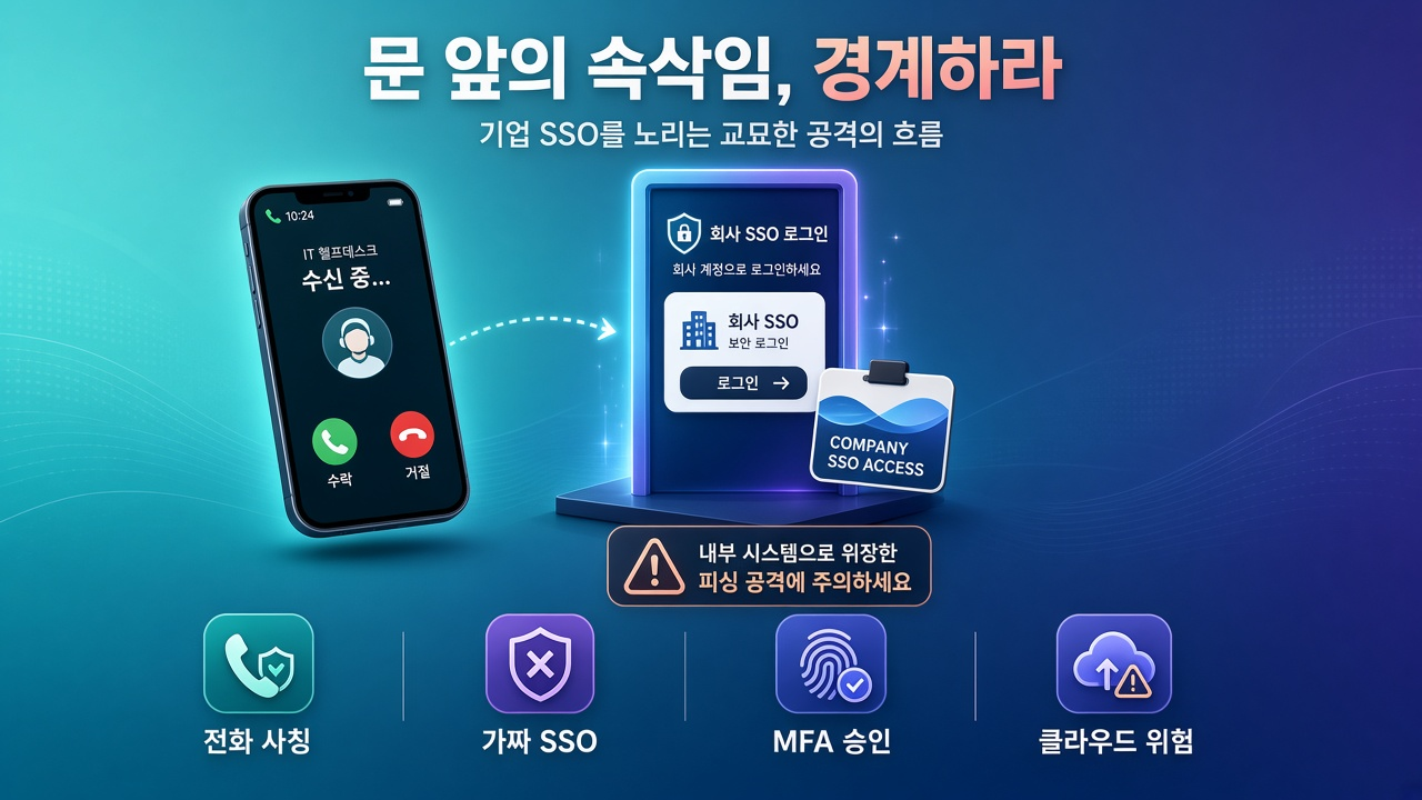 헬프데스크 사칭 전화와 가짜 SSO — 비싱 히어로