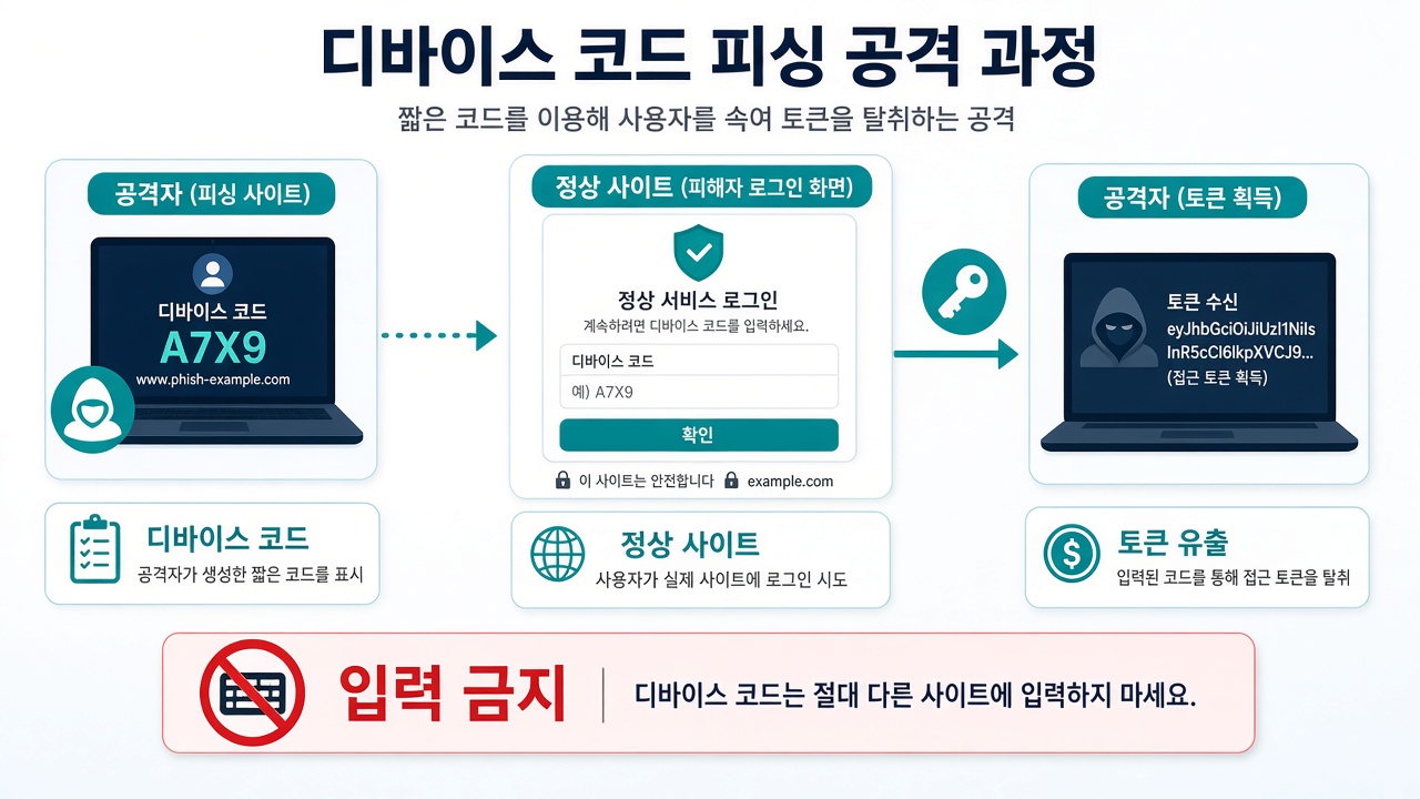 디바이스 코드 피싱 함정