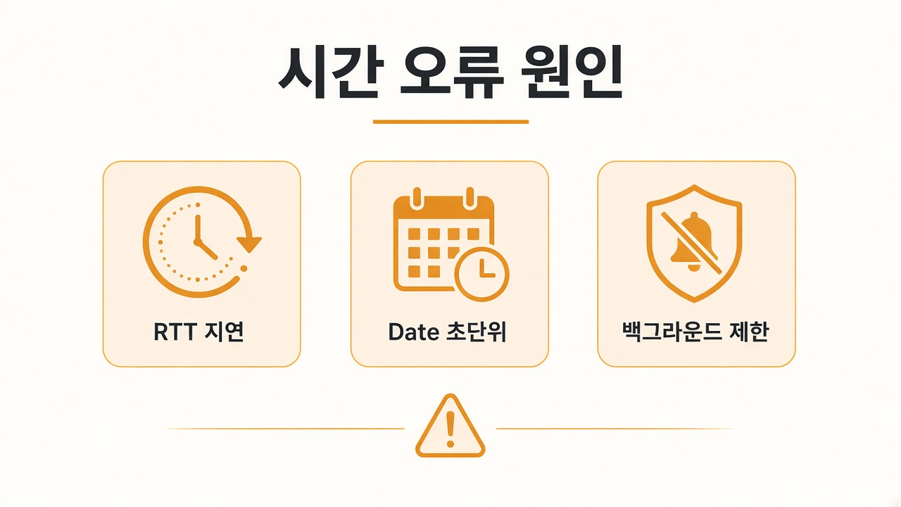 시간 오차가 생기는 대표 원인
