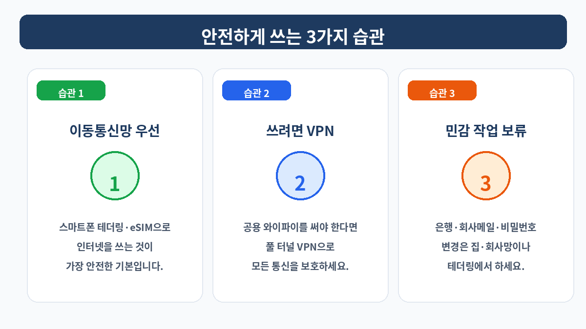 공용 와이파이 안전 습관 3가지