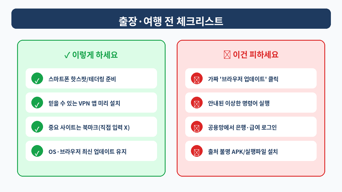 출장 여행 전 와이파이 체크리스트