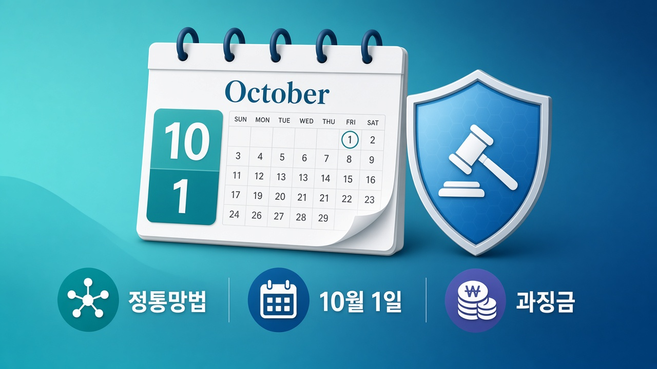 개정 정통망법 10월 1일 시행 — 과징금 히어로