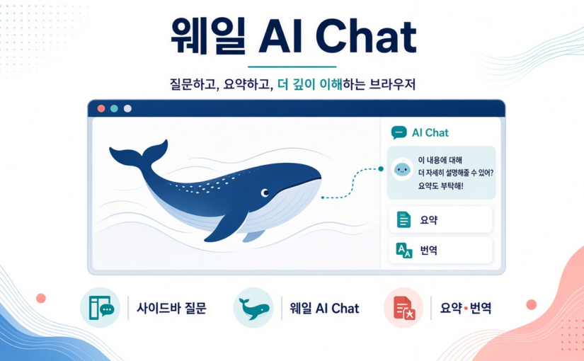 브라우저에 AI가 붙었다? 네이버 웨일 ‘AI Chat’을 초보도 쉽게