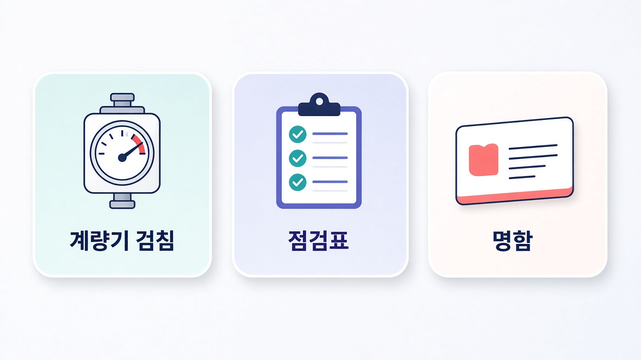 활용 — 계량기 검침 · 점검표 · 명함