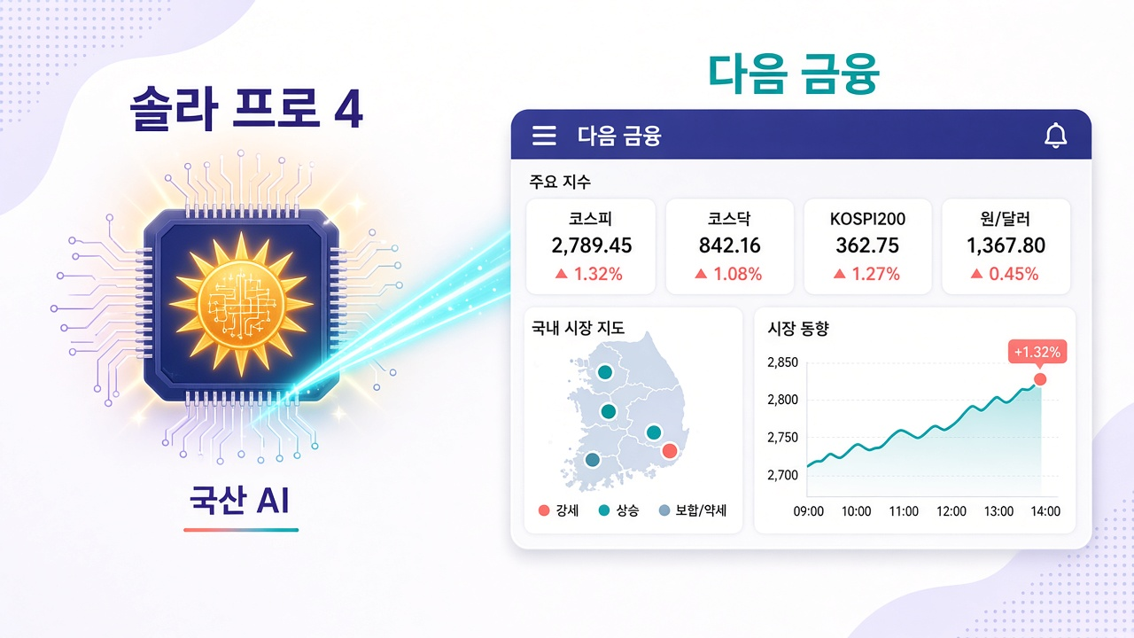 솔라 프로 4 × 다음 금융 — 국산 AI 히어로