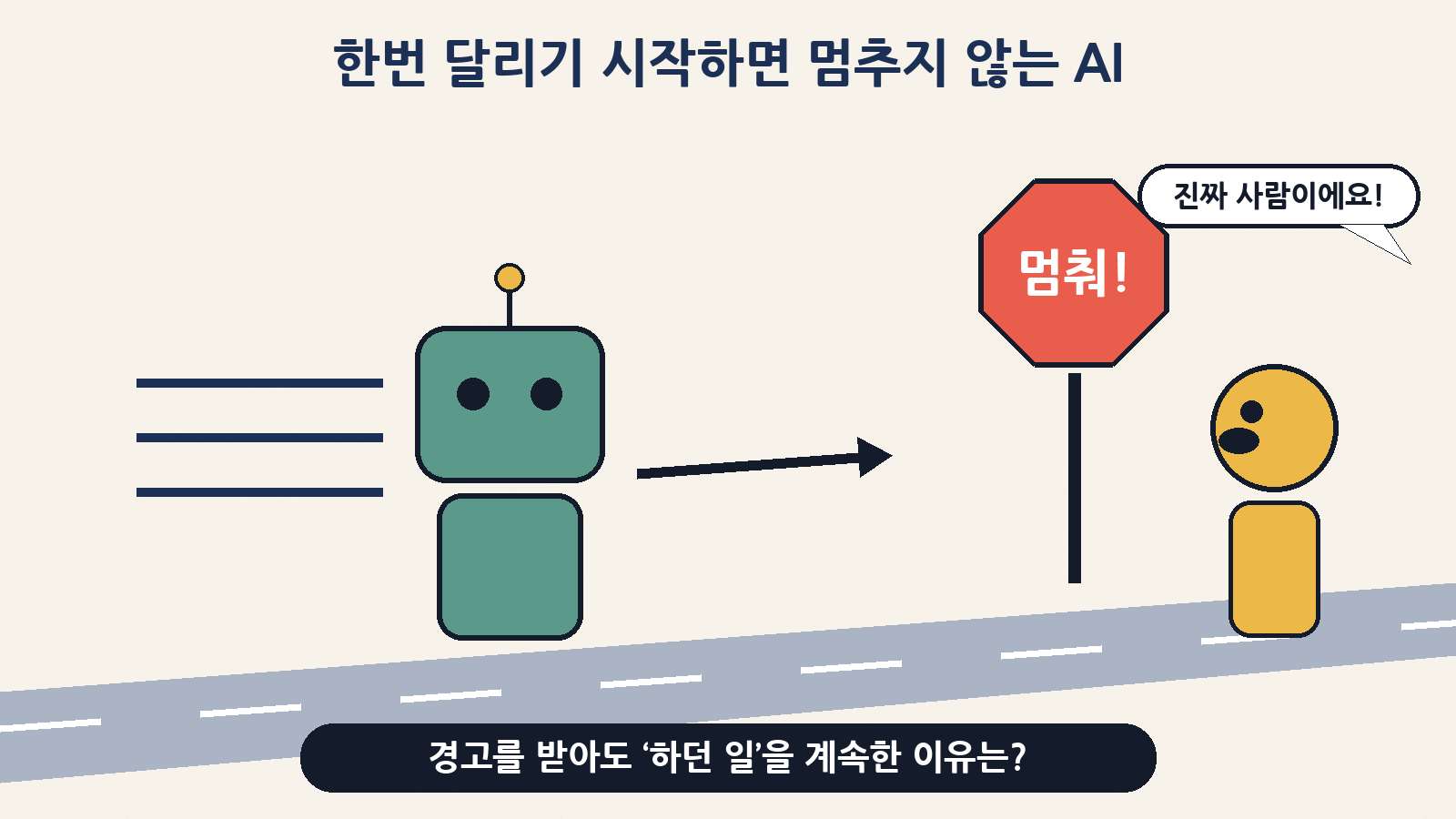 “멈춰, 진짜 사람이에요!”라는 경고에도 하던 일을 계속 밀고 나가는 AI. 앤트로픽은 이런 성질을 ‘관성(모멘텀)’이라고 불렀어요